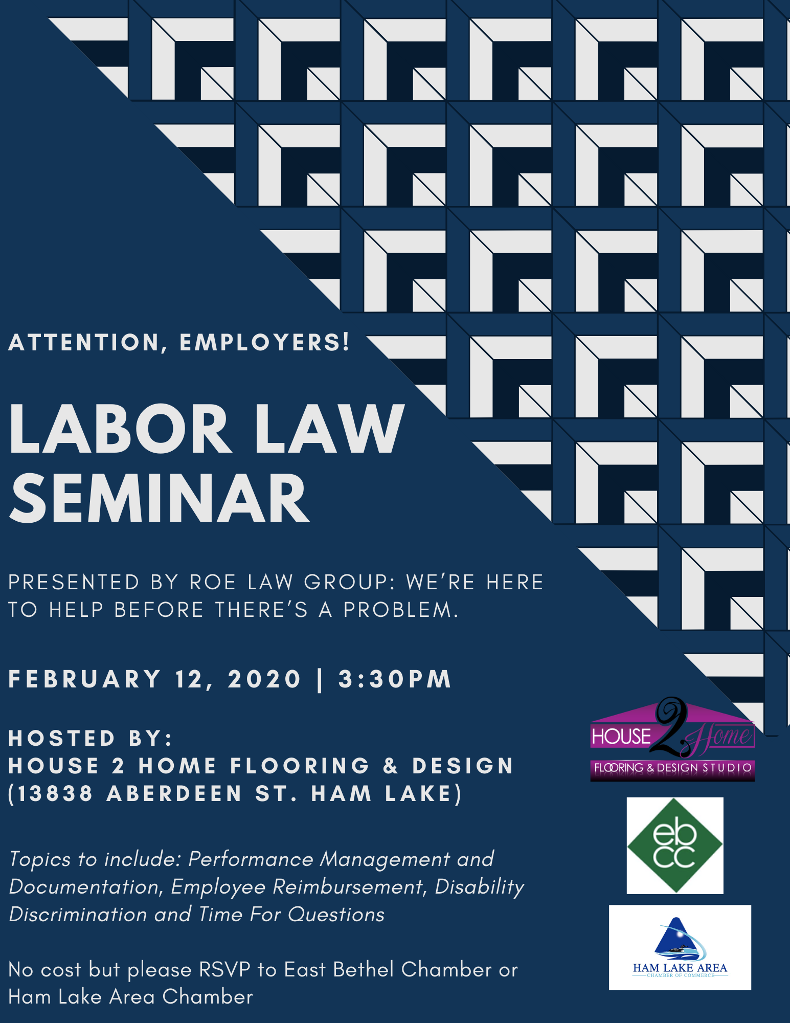 Membership Meeting Labor Law Seminar House 2 Home East Bethel