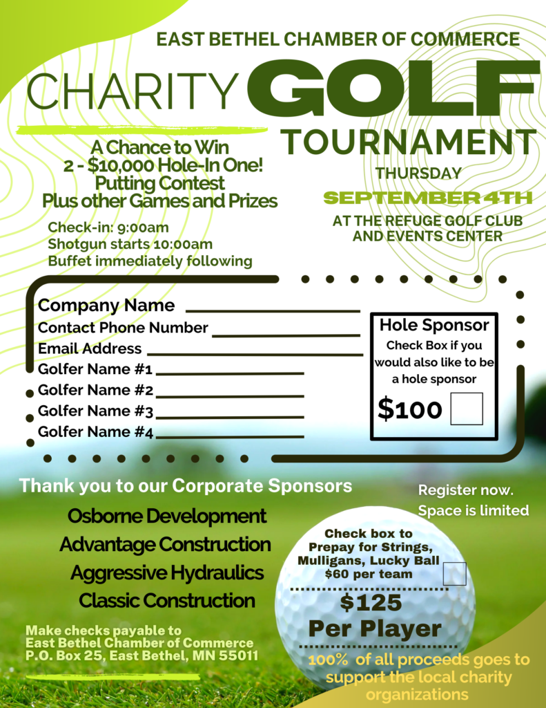 Charity Golf - East Bethel Chamber of Commerce